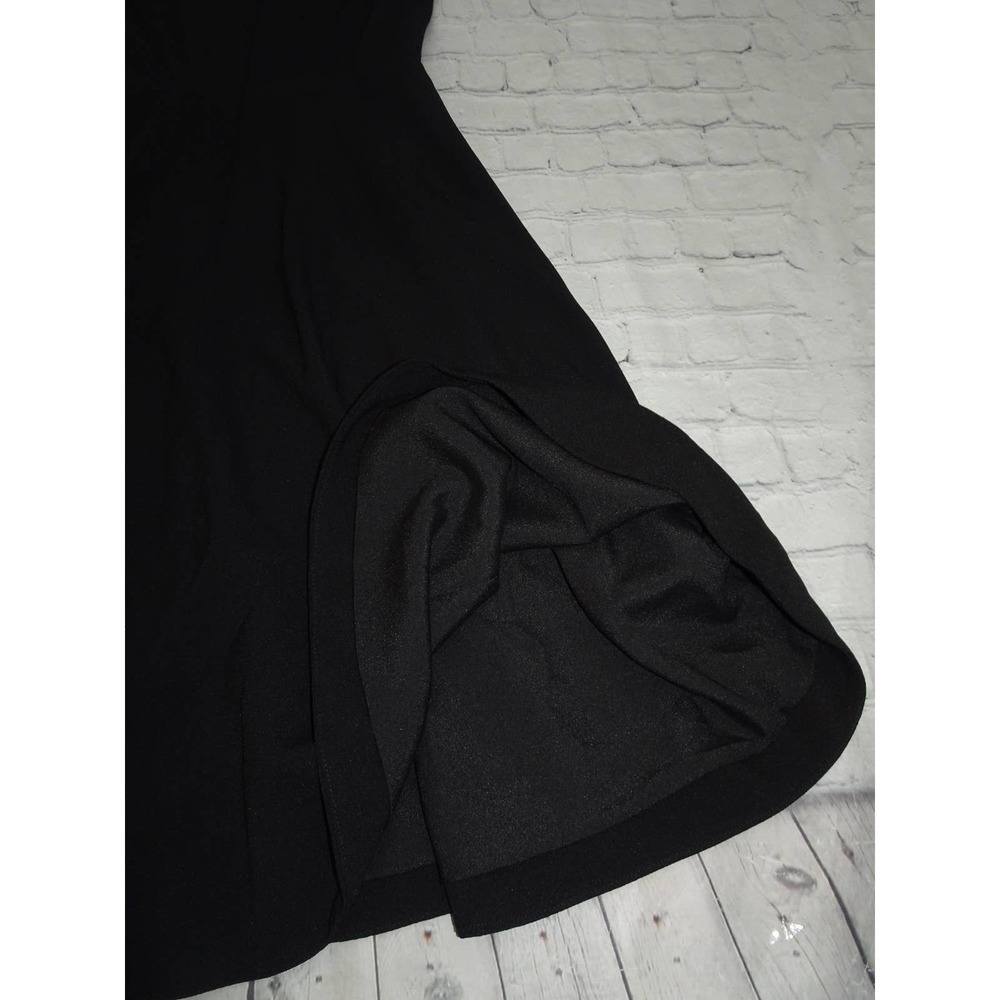 Dress the Population Catalina Solid Sleeveless Fit Flare Midi Dress Black Small - Picture 8 of 11